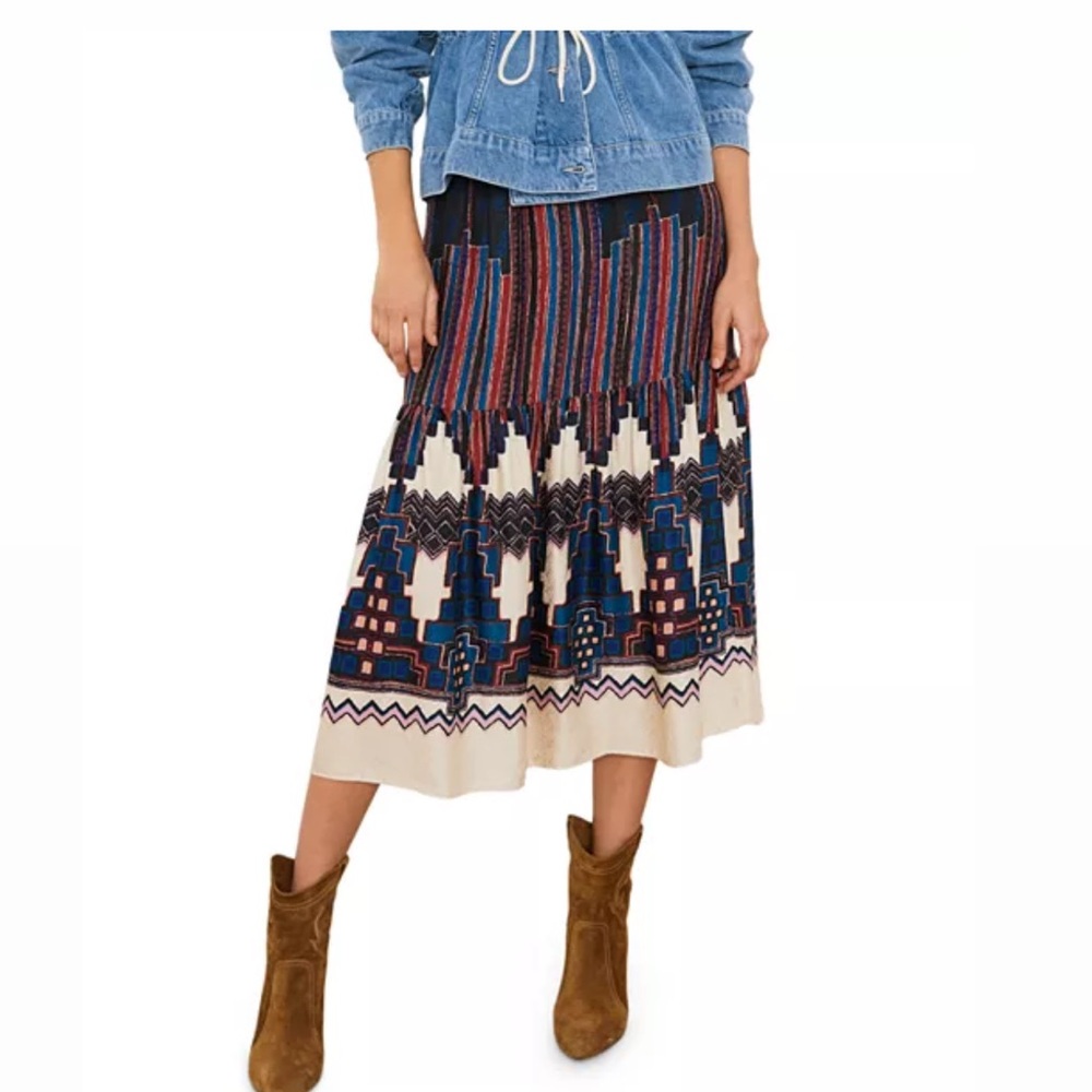 ba&sh MARIS Printed Midi Skirt | Size M